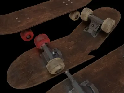 Skateboard skateboards Low-poly 3D model