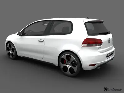 Volkswagen Golf GTI 3doors 2010 3D model