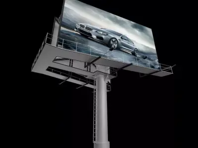 Billboard 1 with car 3D model