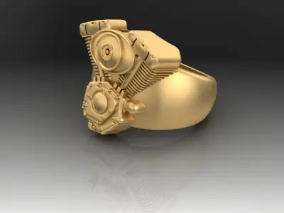 Ring Harley Davidson motors  3D print model