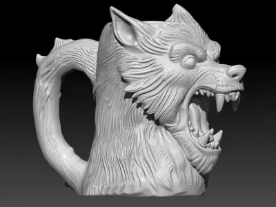 Werewolf mug for Halloween 3D print model