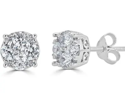 Women Diamond Earrings 3D print model 110