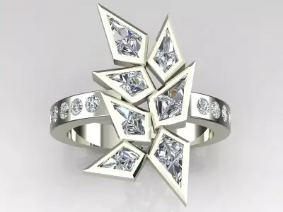 Diamond Ring 3D print model 46