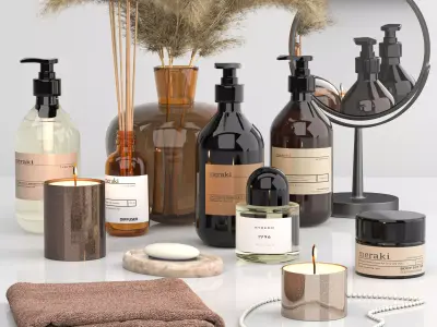 Bathroom accessories set 02 3D model