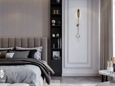 Modern Master Bedroom 3D model