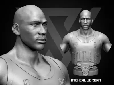 Micheal Jordan 3D Printable 5 3D print model