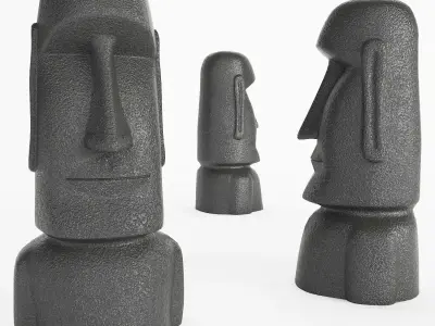 Moai statue 3D model