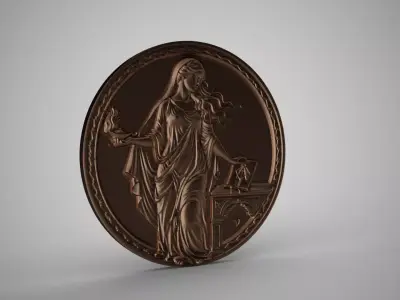 Wise Woman Medallion 3D print model
