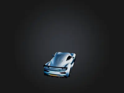 sports car Low-poly 3D model