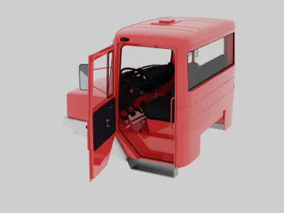 Iveco Magirus NB Cab  Feuerwehr  w Interior 3D model