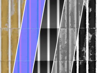 Roof Tile Materials 97- Metal Roofing By Snow - Sbsar Pbr 4k Texture