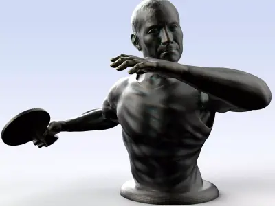 PING-PONG MAN FIGURINE DESKTOP GIFT 3D print model