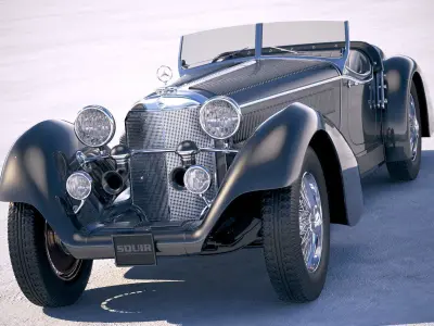 Mercedes-Benz SS Roadster 1930 Erdmann Rossi 3D model