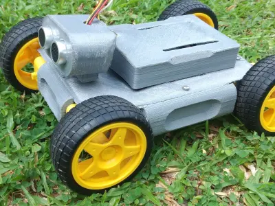 Arduino Obstacle Avoiding Robot Car  Free 3D print model