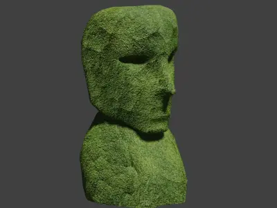 Mountain face Low-poly 3D model