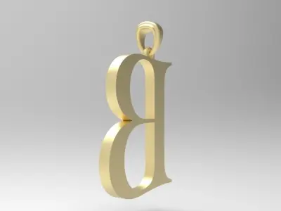 Alphabet Latin B 3D print model