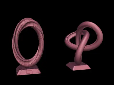 Decorative Abstract Elements Low-poly 3D model