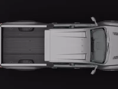 Nissan 4x4 Car Metallic Grey Dark Low-poly 3D model