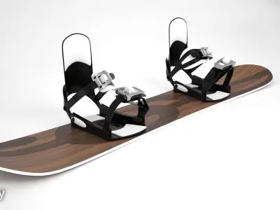 Snowboard skateboard holder 3D model