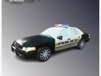 Police car Low-poly 3D model by DESIGNTRIX - Low-poly
