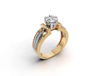 woman ring  3D print model