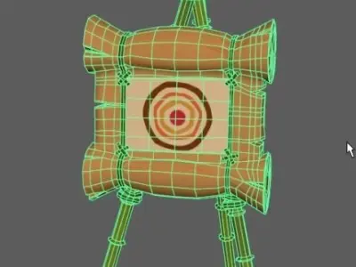 Target archery 3D model