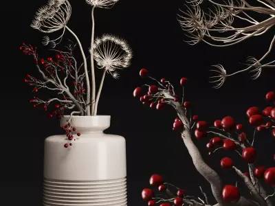 bouquet Dry flowers04 3D model