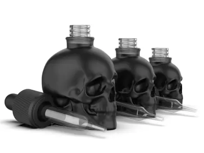 Skull Dropper Bottle 3D model