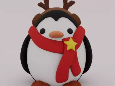 Christmas Special - Cute Penguin 04 3D print model