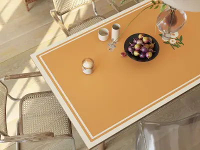 Mid Century interior scene 3D model