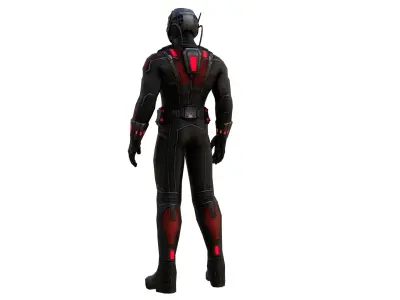 Marvel AntMan 3D Model High Quality Fully Rigged Textured Low-poly 3D model