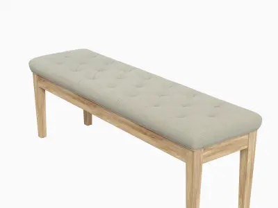 Verona Home Radcliffe Velvet Tufted Bench 3D model