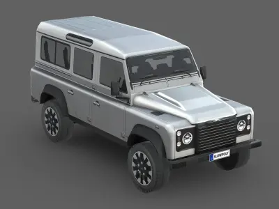 Land Rover Defender Works V8 4-door 2018 Low-poly 3D model