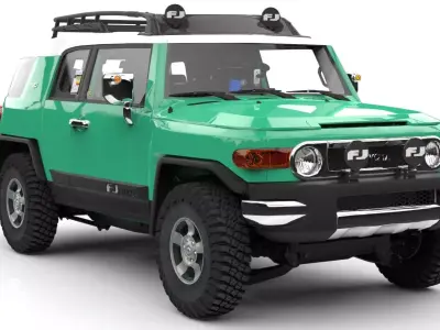 TOYOTA FJ CRUISER 2010  Low-poly 3D model