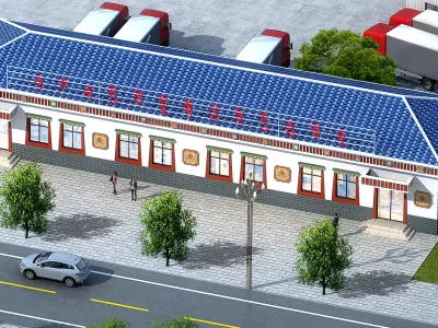 tibetan architecture 3D model