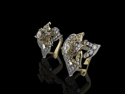 earrings J 005 3D print model