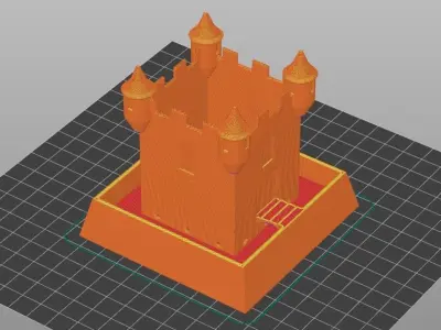 Fortress vase 3D print model