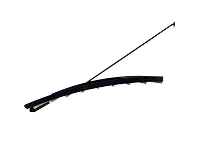 Motorized Pergola 6 damaged painted steel 3D model