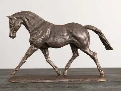 Bull Bronze Arlington Trotting Warmblood Horse Running Figurine 3D model