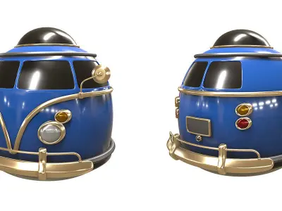 Stylized car 3d model Low-poly 3D model