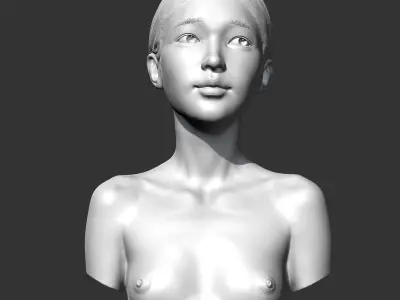 SC girl bust G 3D print model 3D print model