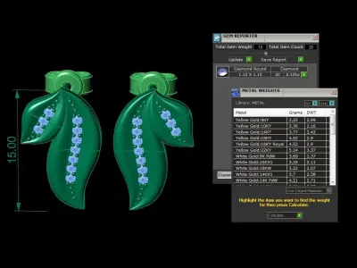 Jewelry Earring 3D print model