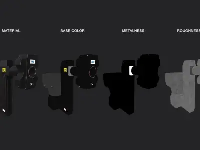 Table Tennis Robot Low-poly 3D model