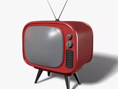 Cartoon Retro Television 3D model