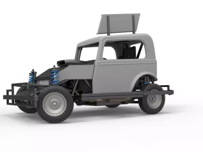 New Zealand Ministock car while turning Scale 1 to 25 3D print model