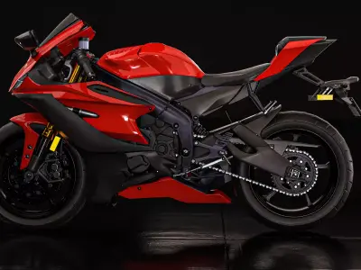 YZF R6 3D model Low-poly 3D model
