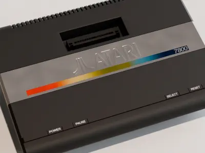 Atari 7800 Low-poly 3D model