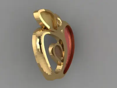 pendant apple 3D print model