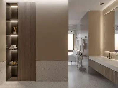 modern bathroom interior scenes 46 3D model