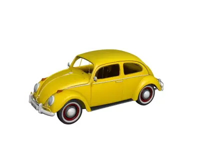 1960 VW Beetle 3D Model Classic Vintage Compact Car 3D model